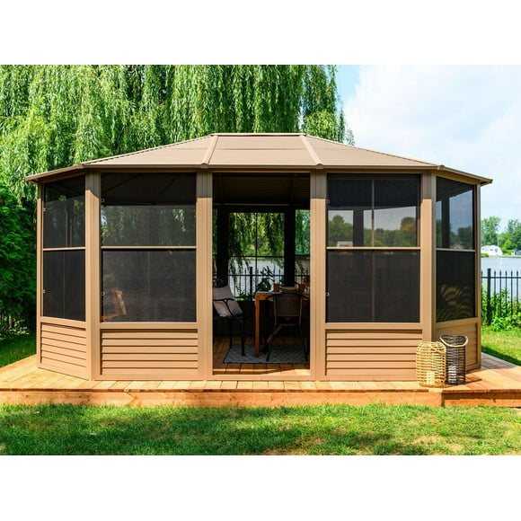 Florence Solarium Metal Roof 12'x15' Sand