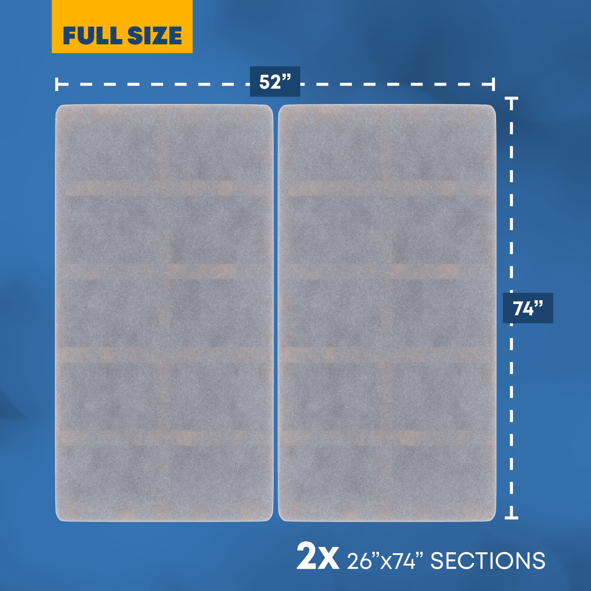 Continental Sleep, 38MM  Wood Bunkie Board for Full Size Bed - Under Mattress Support Board, Fully Assembled, Fabric Ventilation Cover - Replaces Wooden Slats or Box Spring for Bed Frames