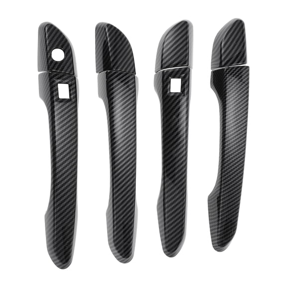Unique Bargains Car Door Handle Cover Trim,Side Door Handle Cover,for Hyundai Tucson 2016-2021,ABS Carbon Fiber Black 1 Set