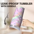 thumbnail image 5 of 20OZ Insulated Unicorn Tumbler with Handle and Comfort Grip Straw Double Wall Stainless Steel Cup Coffee Mug Perfect Presents for Women Mom Friends on Birthday Christmas Thanksgiving, 5 of 6