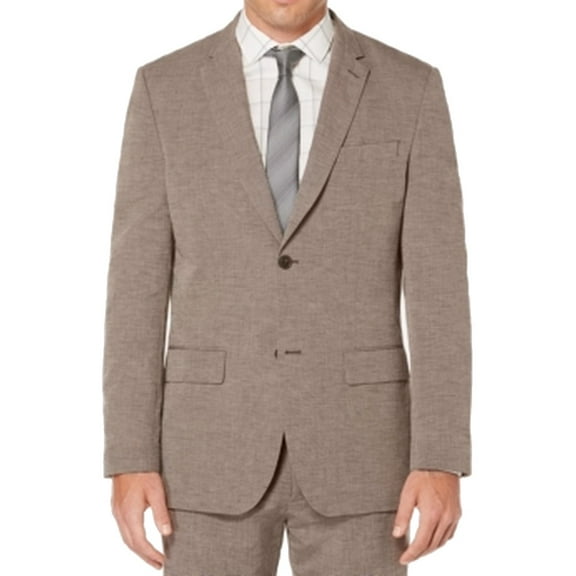 Perry Ellis NEW Beige Mens Size 46R Slim-Fit Filbert Two Button Blazer