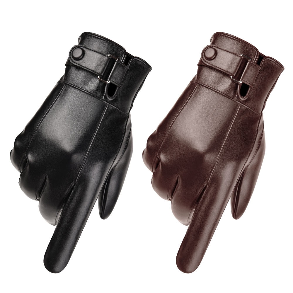 Winter Gloves for Men Genuine Leather Gloves Warm Driving Motorcycle Gloves ,Flexible and Comfortable