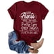 thumbnail image 2 of Blusa informal de manga corta con estampado de cuello redondo para mujer Pompotops  hfajkhk125926, 2 of 3