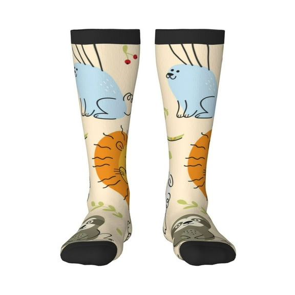 JUNZAN Fun Novelty Knee Warmer High Socks-Animals