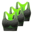 thumbnail image 2 of Aboser Sports Bras for Women 3 Pack Racerback High Support Bras Breathable Moisture Wicking Workout Bra No Underwire Seamless Yoga Bralette, 2 of 8