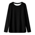 thumbnail image 4 of Shirts For Girls Girls Clothes Size 8 Girls Long Sleeve Shirts Kids Casual Crewneck Soft Side Slit Tunic Tops Blouse Black 4-5 Years, 4 of 5