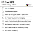 thumbnail image 3 of HP Envy 6152 Wireless All-in-One Color Photo Inkjet Printer, Scanner, Copier, 3mos Free Instant Ink, 3 of 20