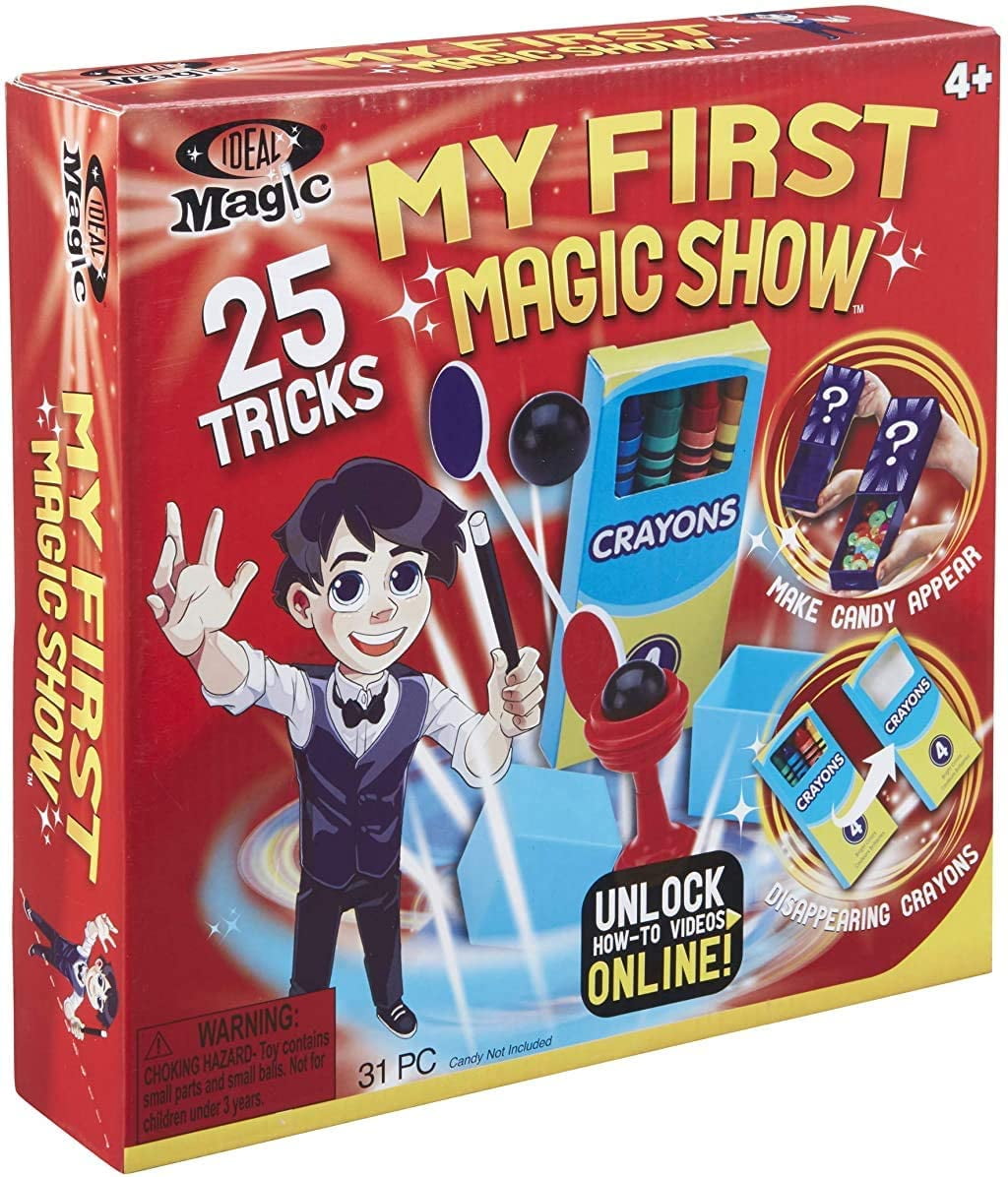 My First Magic Set 25 Tricks Kit With Props For Beginner Magicians Kids Age 4+ 