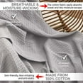 thumbnail image 2 of 100% Cotton Blankets Throw Size for Bed - Waffle Weave Blankets for Summer, Lightweight and Breathable Soft Woven Blanket for Spring (Dark Grey, Throw (50" x 60"), 2 of 6