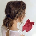 thumbnail image 2 of Unique Bargains 1 Pc Bow Ribbon French Barrette Hair Clips Hairdo Clip Wine Red, 2 of 5