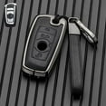 thumbnail image 3 of Car Key Fob Cover Case Protector Zinc Alloy Leather Car Smart Remote Key Fob Case Cover For BMW 1 3 4 5 7 Series, 3 of 6