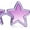 All Purple, variant on Retro Funky Star Shape Hippie Plastic Sunglasses Black Smoke