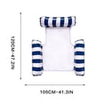 thumbnail image 3 of Ohmyroo Inflatable Floating Lounger Thickened Striped Swimming Pool Raft For Summer, 3 of 6