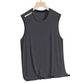 thumbnail image 2 of Ccpelsie Men's Workout Tank Tops Sleeveless Summer Sun Shirts for Running Swim Gym Beach(Grey,XXXXXL), 2 of 9