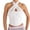 White, variant on Womens Summer Criss Cross Halter Neck Corset Tops Mesh Bandage Backless Sleeveless Club Crop Top Streetwear