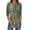 #04-Army Green, variant on Summer Tops for Women 3/4 Sleeve Casual Color Block Printed Shirt Oversized V Neck Tunic Tops Summer Three Quarter Length T Shirt Clothing Ladies Tops and Blouses Black S