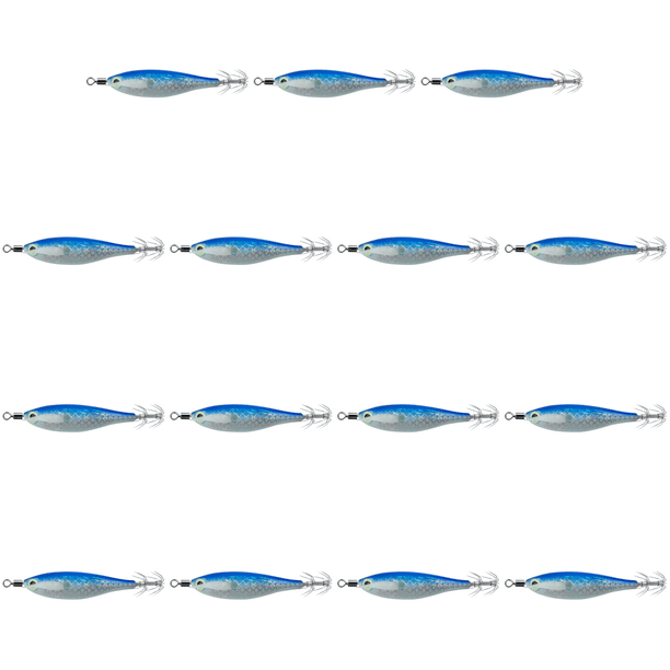 Anzuelo Calamar Luminoso Que Brilla en Cebo para Pesca Nocturna () Azul