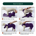 thumbnail image 4 of Kuoser Dog Surgery Recovery Suit Thigh Wound Protective Sleeve for Dog Rear Legs, Purple, L, 4 of 8