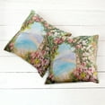 thumbnail image 6 of Ambesonne Art Throw Pillow Cover 2 Pack, Antique Arch Rose Petals, 18", Multicolor, 6 of 7