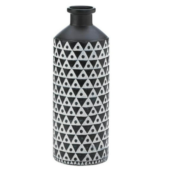 Home Decorative Black And White Geometric Porcelain Vase