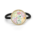 thumbnail image 1 of Cravate en Métal Argenté et Coiffe Élastique Multicolores, 1 of 3