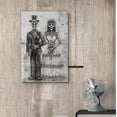 thumbnail image 3 of wall26 - Canvas Print Wall Art - Wedding Photo with a Skull Couple - Gallery Wrap Modern Home Art | Ready to Hang - 24x36 inches, 3 of 7