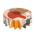 thumbnail image 2 of XMXT Waterproof Table Cloth, Abstract Shape Plant Graffiti Polyester Round Tablecloth for Dining Party Decor, 60 inches, 2 of 8