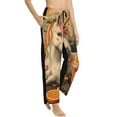thumbnail image 6 of Salouo Countryside Fruit White Horse Print Women's Pajama Pants Casual Loose Sweatpants PJs Flowy Pants Drawstring Palazzo for Women Wide Leg Pants Lounge Pajama -Small, 6 of 8