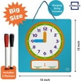 Scribbledo Writable Dry Erase MMF7 Learning Clock for Kids Write & Wipe Demonstration Clock for