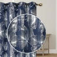thumbnail image 2 of Maison Concepts Foil Print Panel W 8 Grom Hibiscus Navy Blue 84" - Set of 2, 2 of 3