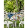 thumbnail image 2 of Outdoor Tablecloth with Umbrella Hole and Zipper, Easter Round Table Cloth 54 Inch Waterproof Tablecloth, Spring Rabbit Sheep Duck Eggs Plants Black Plaid Picnic Table Cover for Patio Camping, 2 of 7