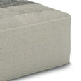 thumbnail image 6 of Simpli Home Sabella Boho Square Woven Pouf in Gray and White, 6 of 7