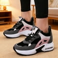 thumbnail image 3 of Women's Platform Sneakers Wedges  Lace Up Shoes Increase Fashion Sneakers for Womens Girls, 3 of 6