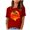 Red, variant on IROINNID Fashion Woman Print Round-Neck Loose Cozy Short Sleeve T-Shirt Printing Loose Women Blouse Tops Clearance