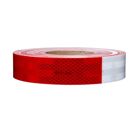 3M Diamond Grade Conspicuity Markings 983-326 Red/White, DOT, 2 in x 50 yd, kiss-cut every 12 in, 6 per ctn