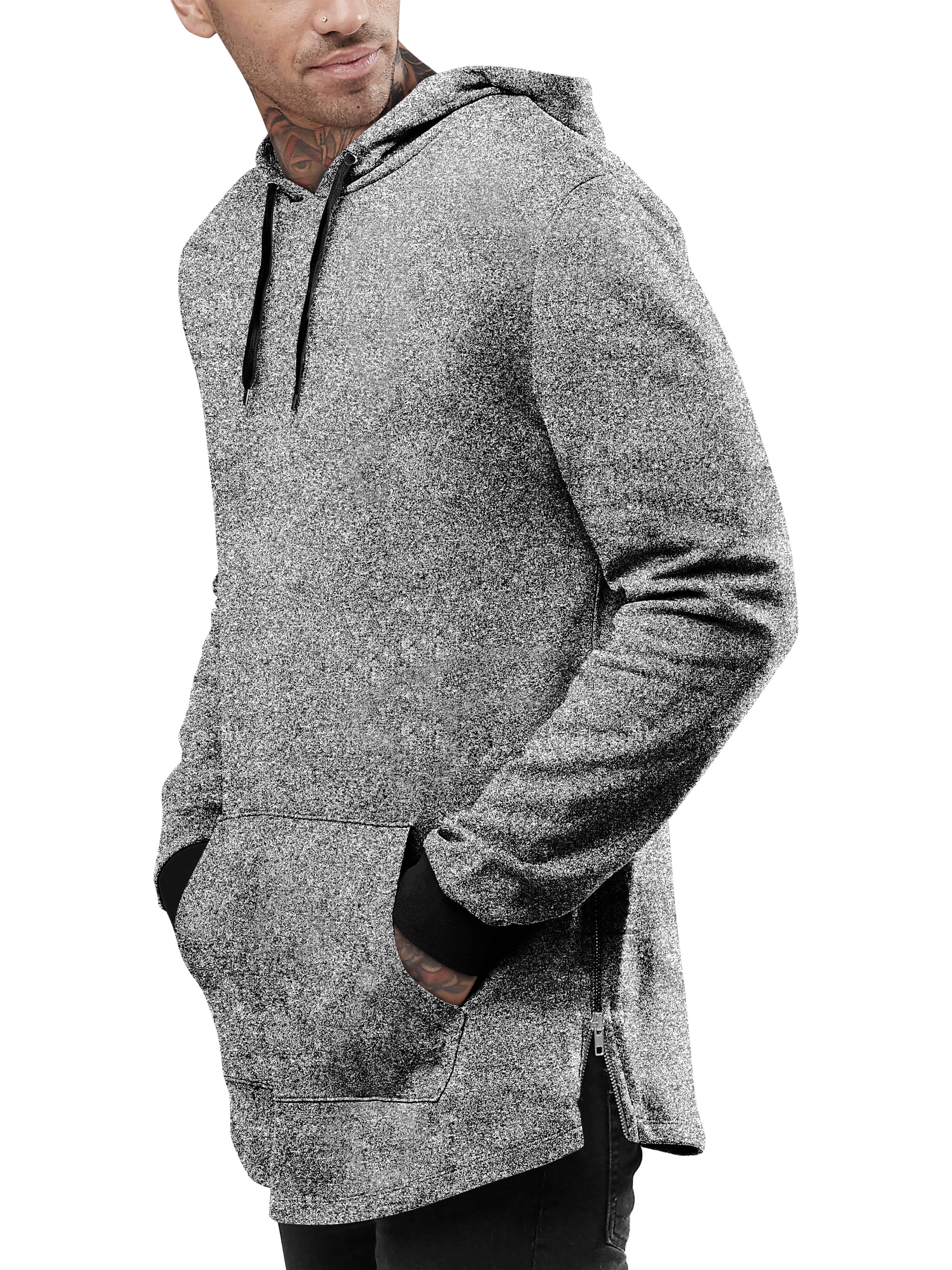 men's marled fleece zip sweater