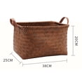 thumbnail image 5 of sunsanly Storage Basket Woven Great Load Bearing Handles Flexible Pressure Resistant Large Capacity Smooth Outdoor Vegetable Fruit Toys Storage Basket Laundry Picnic Basket, 5 of 7
