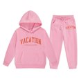 thumbnail image 2 of lnmuld 2 Piece Fall Outfits Girls Outfits Set Winter Hoodie Joggers Comfy Casual Stylish Print Toddler Teen Clothing Size:2-3 Years, 2 of 3