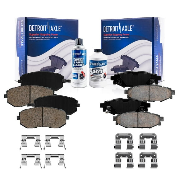 Detroit Axle - Brake Pads Kit for Scion FR-S BRZ Forester Legacy Outback Impreza XV Crosstrek, 4 Front & Rear Ceramic Brake Pads w/Hardware Replacement Fits select: 2016-2017 SUBARU CROSSTREK PREMIUM