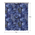 thumbnail image 5 of Pioneer Flower Floral Print Pattern Shower Curtain 72"x84", Bathroom Decorative Shower Curtain Set with 12 Hooks, Waterproof Washable, 5 of 6