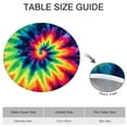 thumbnail image 6 of Rainbow Tie Dye Mandala Pattern Round Fitted Tablecloth with Elastic Edge,Dining Table Cover Waterproof,Outdoor Round Tablecloth for Camping,Dining,Indoor and Outdoor, 6 of 7
