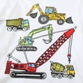 thumbnail image 5 of Little Boys' Long Sleeve Tee Shirt Christmas Cotton Casual Crewneck Excavator Graphic Tops T-Shirts Yellow Gray White 3 Packs Sets 7Years, 5 of 5