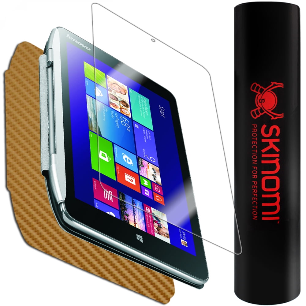 Skinomi Carbon Fiber Silver Tablet Skin+Screen Protector for Lenovo Miix 2 8/"
