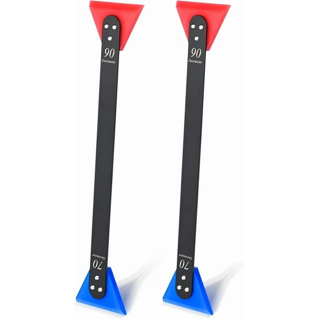 FOSHIO Small Squeegee for Vinyl, 2 in 1 Hardness Rubber Blade with Stainless Steel Handle Mini Squeegee, Window Tint Car Wrap Vinyl Tool for Window Film Installation (2 Pieces)