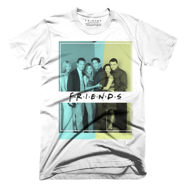 Playera Friends Foto Grupal Vintage para Caballero Color Blanca Friends 76578A