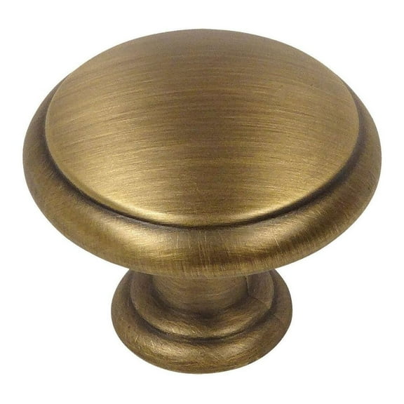 DyGTyX 10 Pack 5422BAB Brushed Antique Brass Cabinet Hardware Mushroom Knob