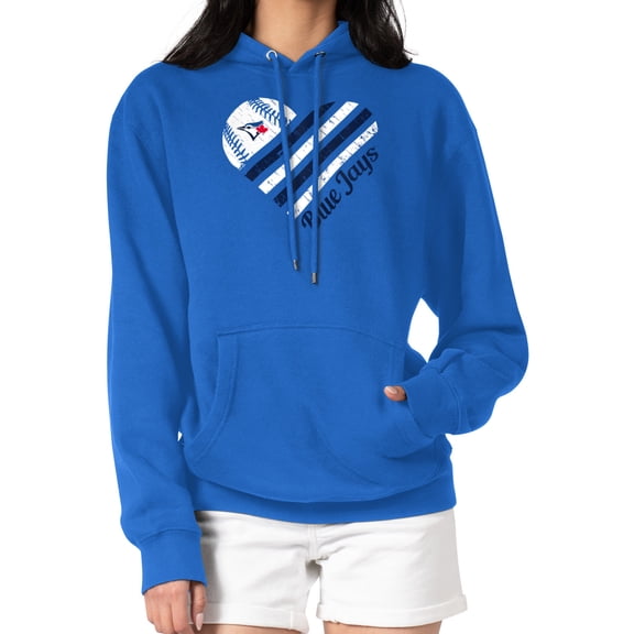 Women's G-III 4Her by Carl Banks  Royal Toronto Blue Jays Heart Fleece Pullover Hoodie