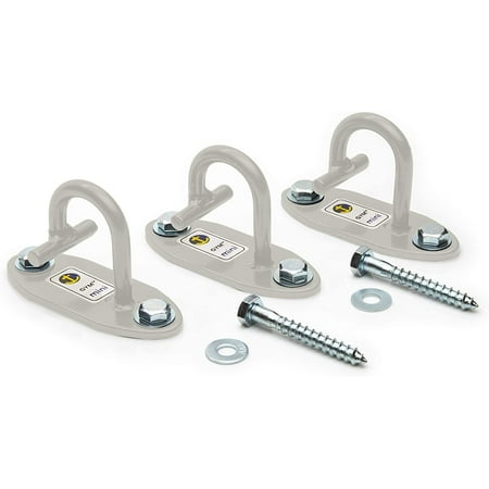 

Anchor Gym Set of 3 Mini H1 Workout Wall Mount Anchors. Designed for Body Weight Straps Resistance Bands Strength Training Home Gym Physical Therapy | Light Gray/Off White - Wood Screws Included