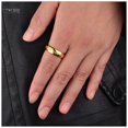 thumbnail image 5 of Engraved Gold Wedding Band 6mm Stainless Steel Ring for Men or Women by Ginger Lyne, 5 of 6