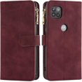 thumbnail image 7 of for Motorola Moto One 5G Ace 2021 Wallet Case for Women Men with Card Holder,Moto G 5G 2020 Crossbody Phone Cases with Strap Shoulder Lanyard,Zipper Pocket PU Leather Purse,Burgundy, 7 of 7